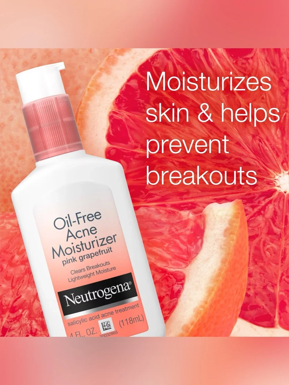 TWO (2) Neutrogena Oil-Free Acne Moisturizer - Pink/White NWT